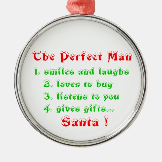 De perfecte man-premium ronde ornament (Voorkant)