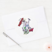 De perfecte man ronde sticker (Envelop)