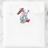 De perfecte man ronde sticker (Tas)