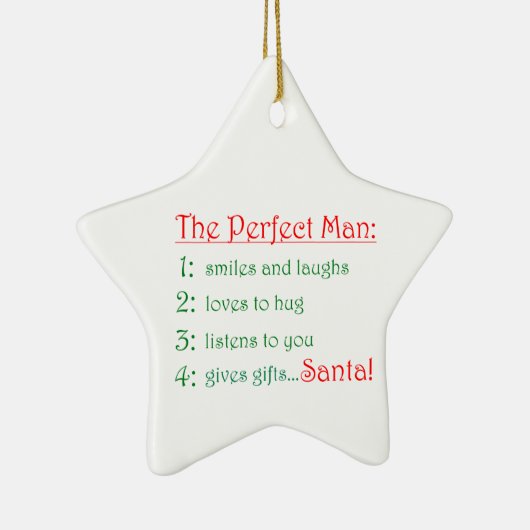 De perfecte Man-stervormgeving Keramisch Ornament (Rechts)