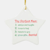 De perfecte Man-stervormgeving Keramisch Ornament (Achterkant)