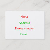 De perfecte Man-visitekaartjes Visitekaartje (Achterkant)