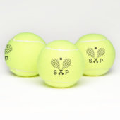 De perfecte match aangepaste naam Logo Monogram Tennisballen (Multi)