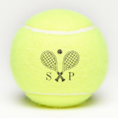 De perfecte match aangepaste naam Logo Monogram Tennisballen (Achterkant)