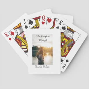 De perfecte match bruidspaar foto modern toevoegen pokerkaarten