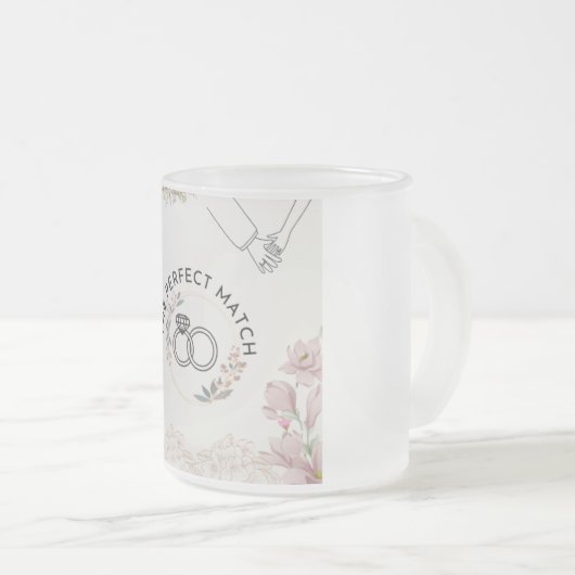 De perfecte match bruiloft matglas koffiemok (Voorkant rechts)