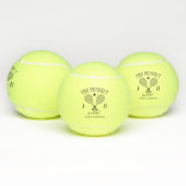 De perfecte match bruiloft paar Logo aangepaste na Tennisballen (Multi)
