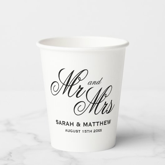 De perfecte match bruiloft partij levert op maat papieren bekers (Achterkant)