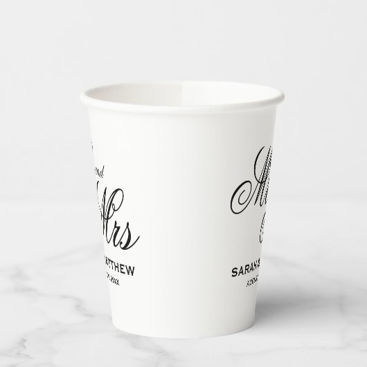 De perfecte match bruiloft partij levert op maat papieren bekers (Links)