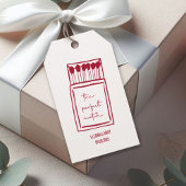 De perfecte match Doodle Matchbook bruiloft gunst Cadeaulabel
