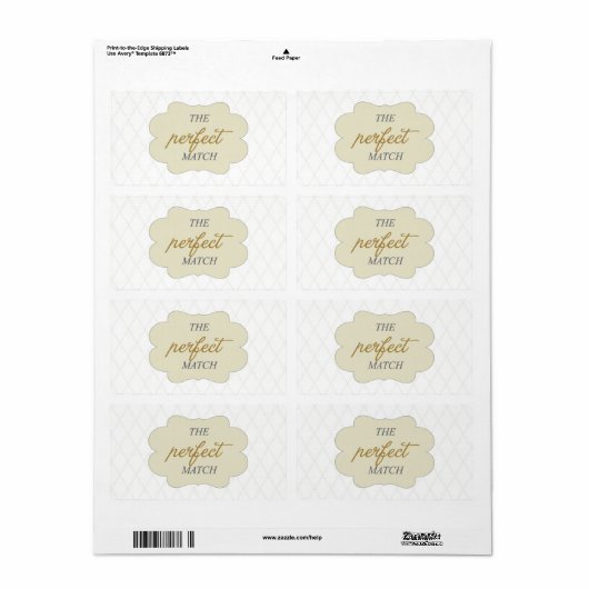 De perfecte match etiket (Full Sheet)