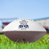 De perfecte match Football bruiloft monogram