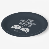 De perfecte match Football bruiloft monogram Papieren Bordje (Gekanteld)