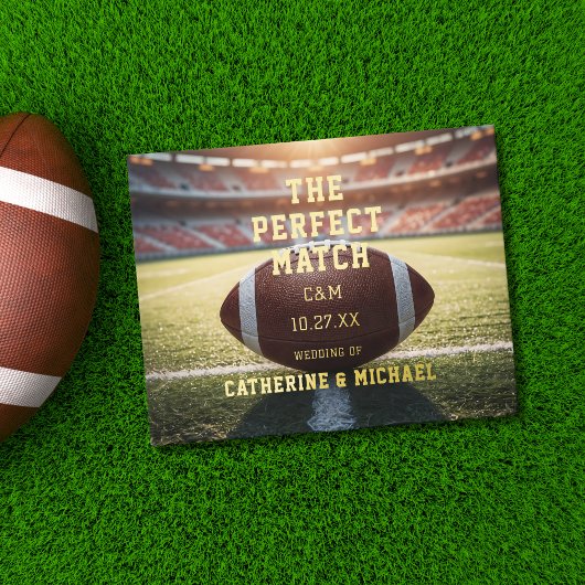 De perfecte match Football bruiloft sport liefhebb Gastenboek