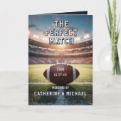 De perfecte match Football bruiloft sport liefhebb Programma (Voorkant)