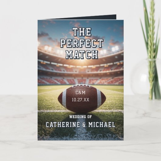 De perfecte match Football bruiloft sport liefhebb Programma (Voorkant)