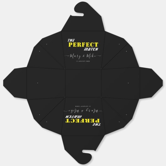 De PERFECTE MATCH - Grote Take Out Gunst Box Bedankdoosjes (Ongevouwen)