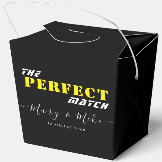 De PERFECTE MATCH - Grote Take Out Gunst Box Bedankdoosjes (Achterkant)