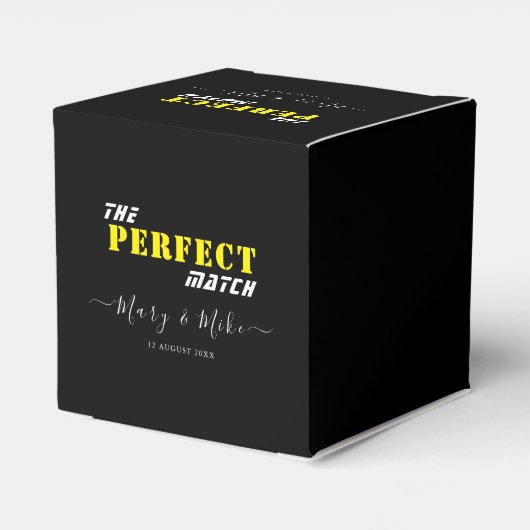 De PERFECTE Match - Heart 2x2x2 Favor Box Bedankdoosjes (Achterkant)