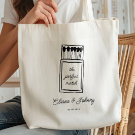 De perfecte match huwelijksboek welkom tote bag