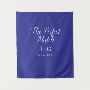 De perfecte match koningsblauw luxe voeg koppel na wandkleed
