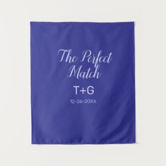 De perfecte match koningsblauw luxe voeg koppel na wandkleed