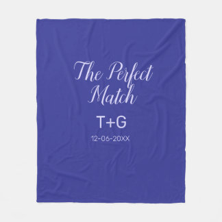 De perfecte match koningsblauw luxe voeg koppel to fleece deken