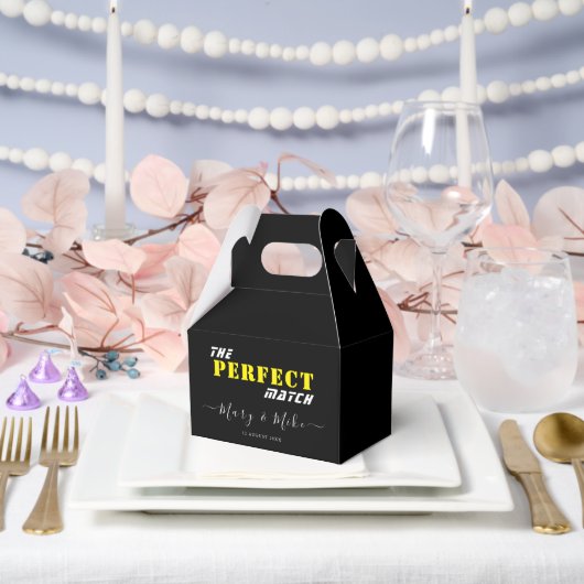 De PERFECTE Match - Medium Gevel Favor Doos Bedankdoosjes (Huwelijk)