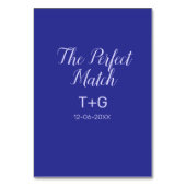De perfecte match royal blue luxe voeg paar naam t kaart (Achterkant)