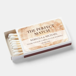 De perfecte match Rustige bruiloft Wood Grain Cust