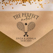 De perfecte match Save the Date Wedding Tennis Rubberstempel