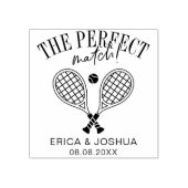 De perfecte match Save the Date Wedding Tennis Rubberstempel (Afrduk)