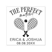 De perfecte match Save the Date Wedding Tennis Zelfinktende Stempel (Design)
