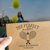 De perfecte match Save the Date Wedding Tennis Zelfinktende Stempel