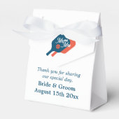 De perfecte match schattige pickleball thema bruil bedankdoosjes (Voorkant Zijde)