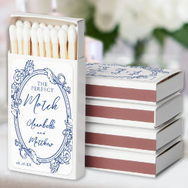 De Perfecte Match Vintage Getekende Blauwe Trouw F