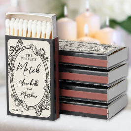 De Perfecte Match Vintage Getekende Trouwgunst
