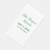 De perfecte match voeg koppel naam datum textuur j servet (Hoek)