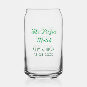 De perfecte match voeg koppel naam datum textuur y blikvorm glas