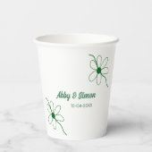 De perfecte match voeg koppelnaam datum textuur ja papieren bekers (Achterkant)