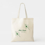 De perfecte match voeg koppelnaam datum textuur ja tote bag (Achterkant)