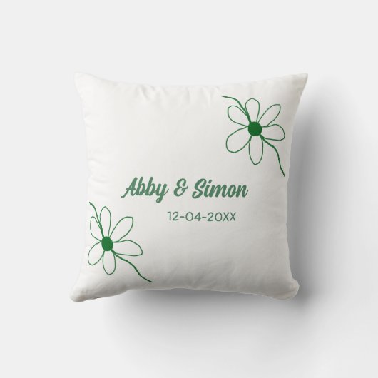 De perfecte match voeg naam datum textuur toe joe kussen (Achterkant)