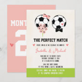 De perfecte match Voetbal bruiloft uitnodiging (Voorkant / Achterkant)