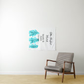 De perfecte match winterblauwe dennenboom trouw wandkleed (In Situ (horizontaal))