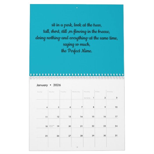 De perfecte Mime-kalender Kalender (Jan 2026)