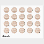 De Perfecte Mix Boho Ronde Trouwgunst Sticker (Vel)