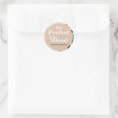 De Perfecte Mix Boho Ronde Trouwgunst Sticker (Tas)