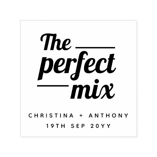 De perfecte Mix Bold Typography Weddenschap Zelfinktende Stempel (Design)