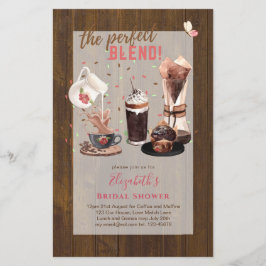 De Perfecte Mix BRIDAL SHOWER Uitnodigingen COFFEE Flyer