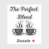 De perfecte mix, bruiloft 2 koffiemokken sticker (Vel)